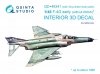 Quinta Studio QD+48341 F-4G early 3D-Printed & coloured Interior on decal paper (Meng) (with 3D-printed resin parts) 1/48
